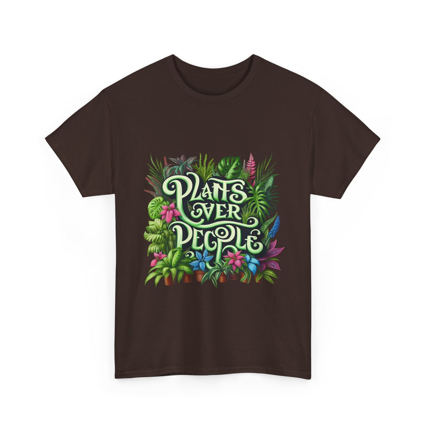 Tropical Plants Unisex Tee - 'Plants Over People'