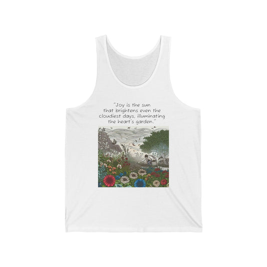 Garden Themed Unisex Jersey Tank - 'Joy is the Sun'