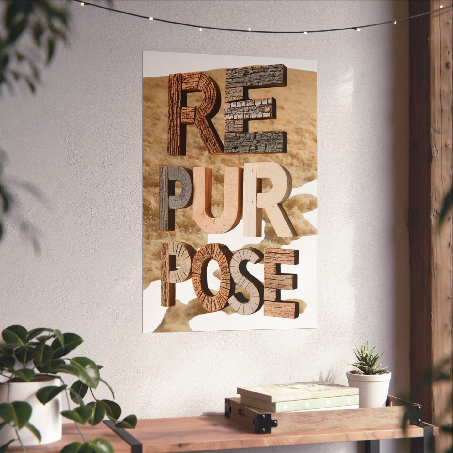 Repurpose, Matte Vertical Posters, Rustic Home Decor, Wall Art, Eco-Friendly Gift, Sustainable Living, Inspirational Decor