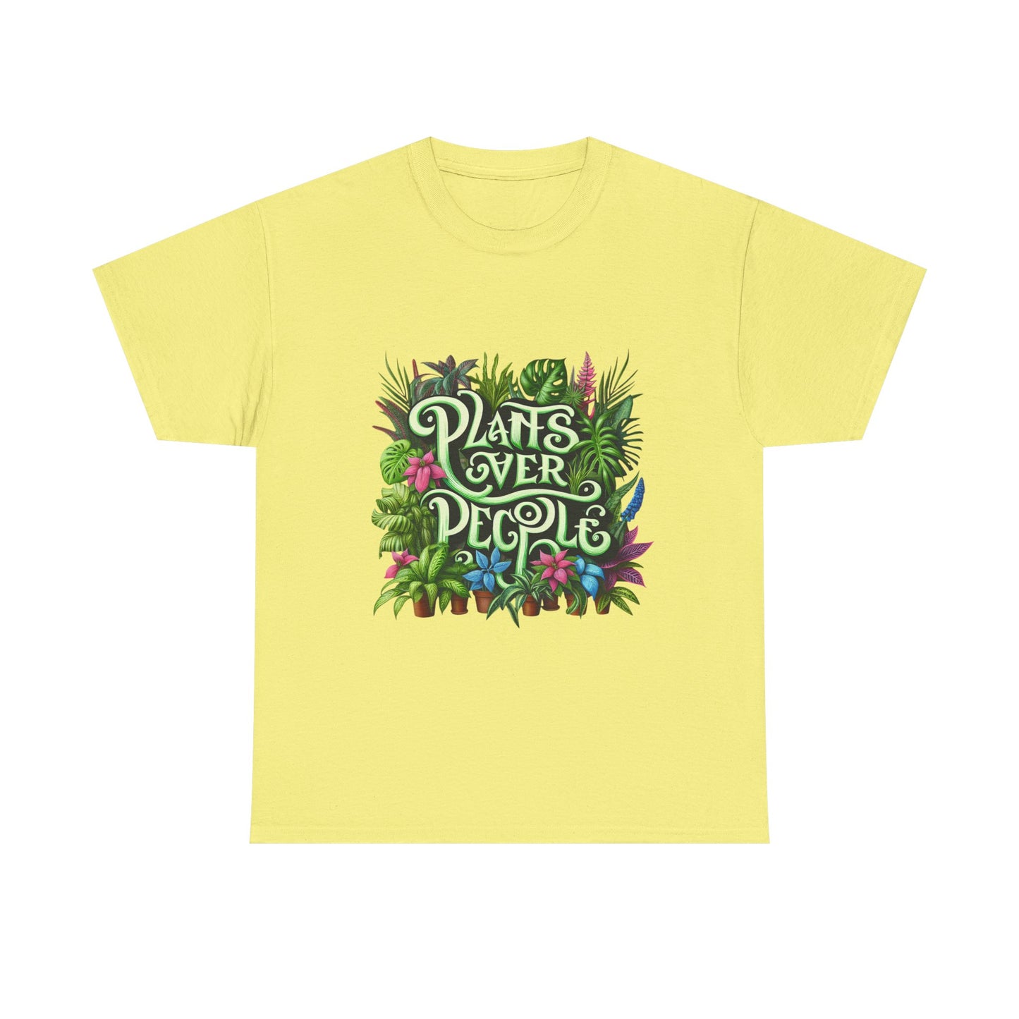 Tropical Plants Unisex Tee - 'Plants Over People'