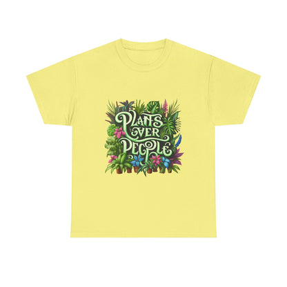 Tropical Plants Unisex Tee - 'Plants Over People'