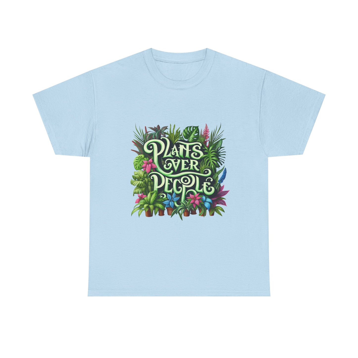 Tropical Plants Unisex Tee - 'Plants Over People'