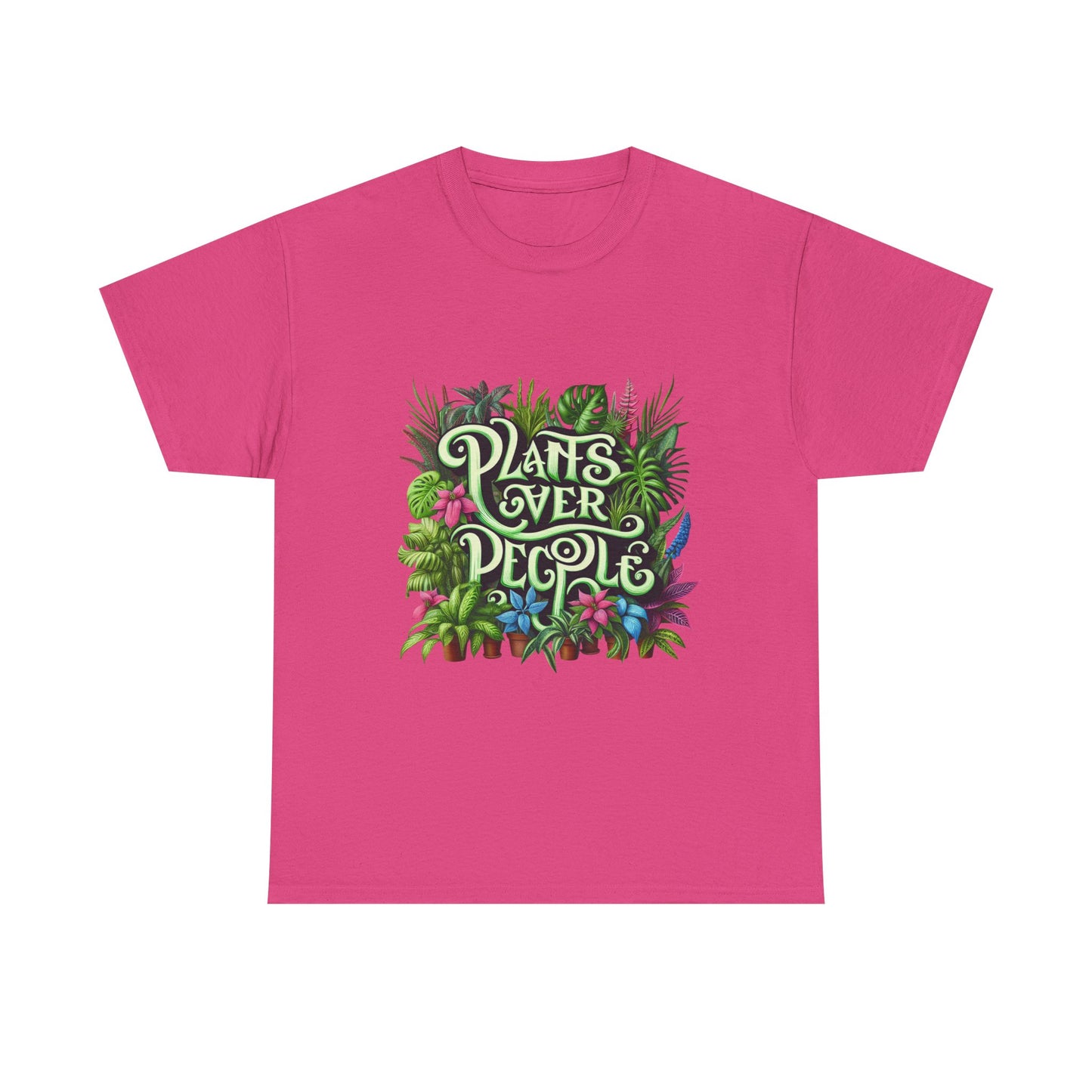 Tropical Plants Unisex Tee - 'Plants Over People'