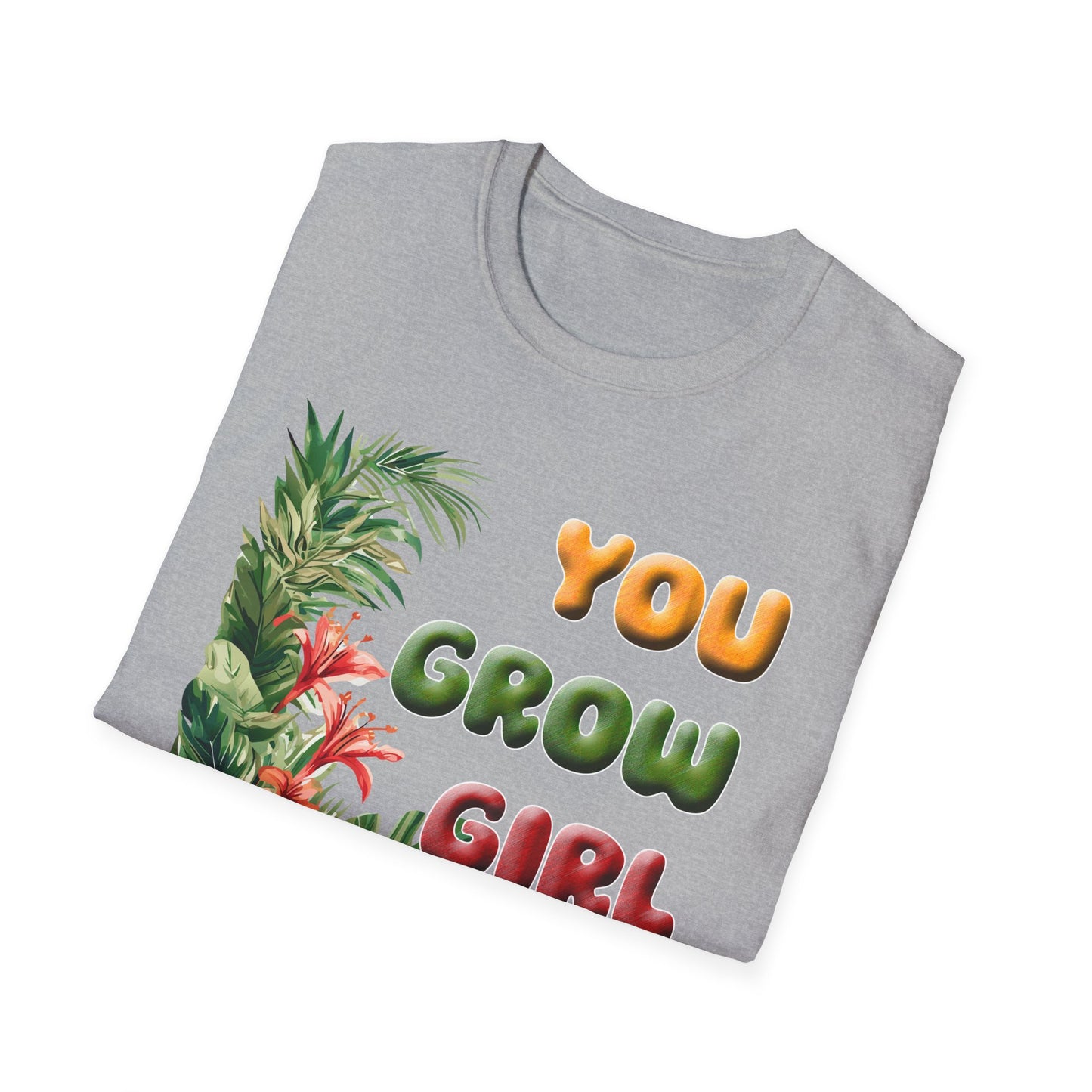 Tropical T-Shirt for Garden Lovers Tee for Plant Lover Inspirational Gift for Women Summer Style You Grow Girl