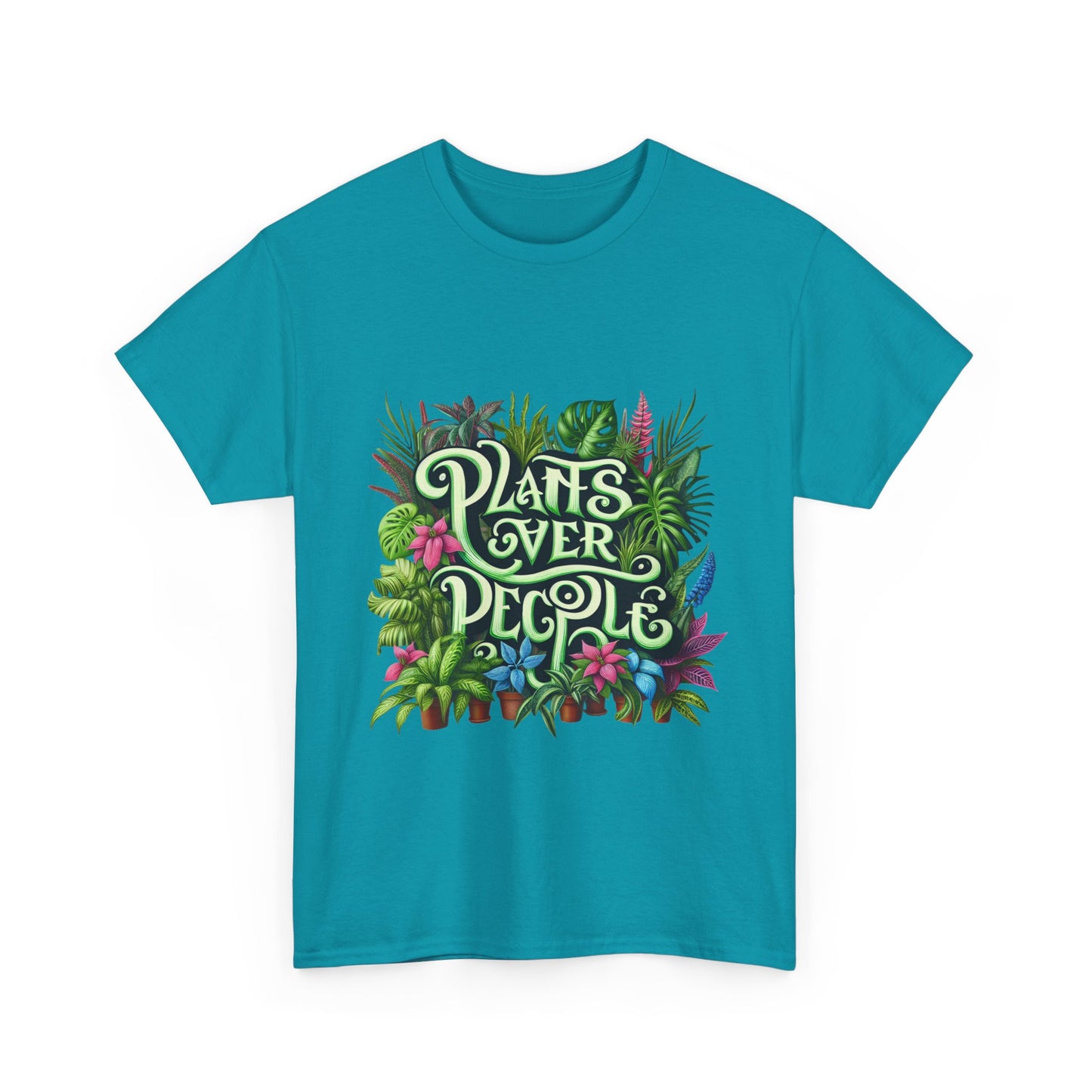 Tropical Plants Unisex Tee - 'Plants Over People'