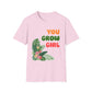 T-Shirt for Plant Lover Tropical Floral Tee Positive Affirmation Shirt Gift for Her Summer Outdoor Wear Garden Lover Shirt You Grow Girl