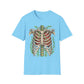 T-Shirt for Plant Lover Shirt Nature Lover Gift Cute Graphic Tee Plant Heart Skeleton Shirt Ribcage