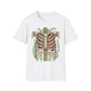 T-Shirt for Plant Lover Shirt Nature Lover Gift Cute Graphic Tee Plant Heart Skeleton Shirt Ribcage
