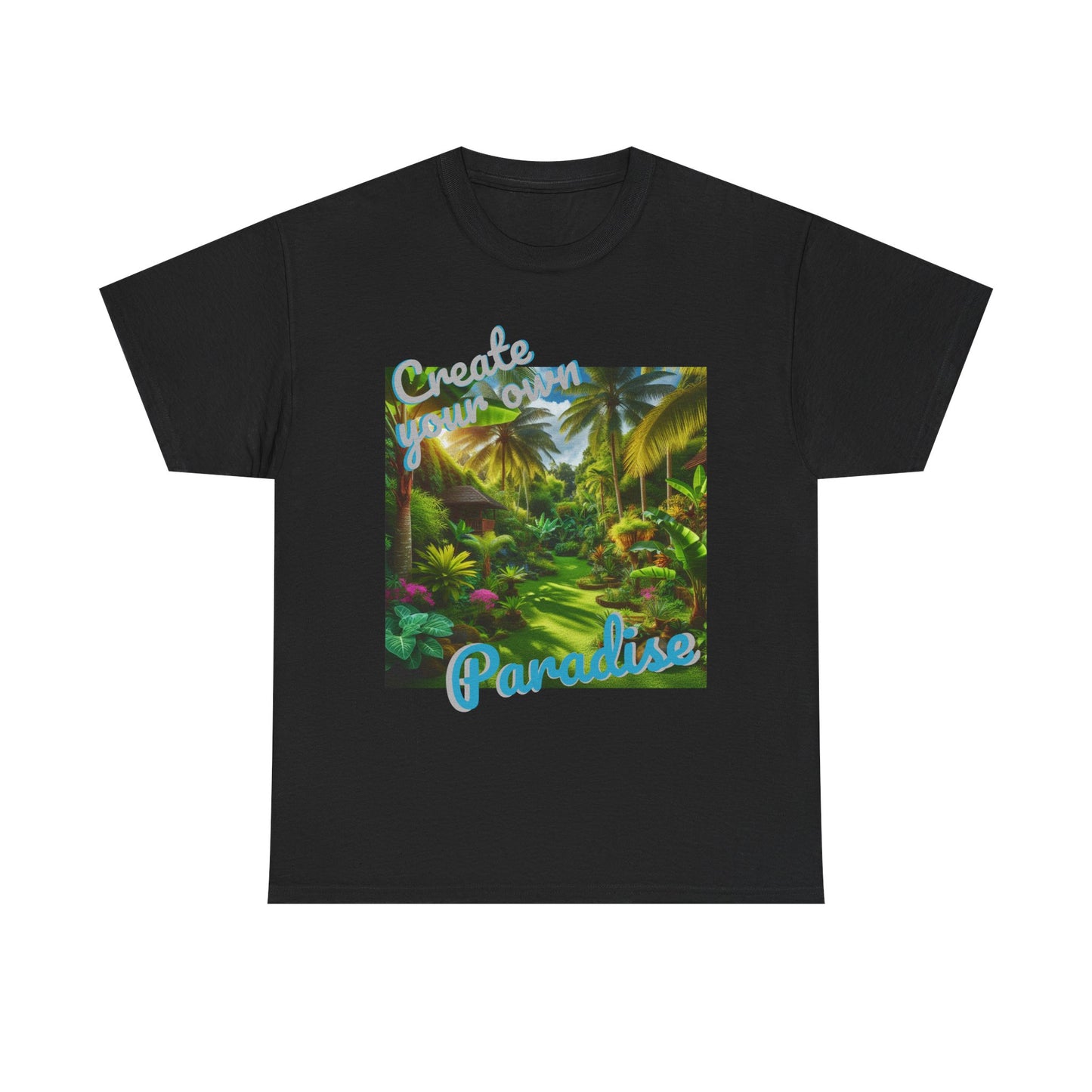 Tropical Jungle Unisex Heavy Cotton Tee - Create your own Paradise