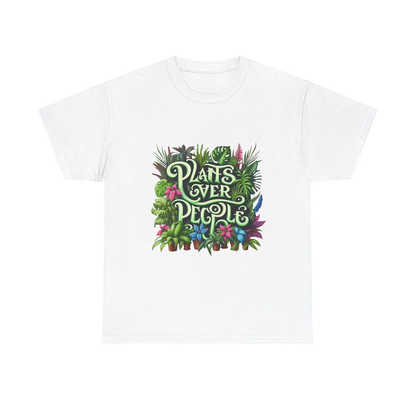 Tropical Plants Unisex Tee - 'Plants Over People'