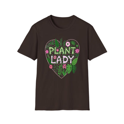 Plant Lady T-Shirt Heart Gift for Gardeners Shirt for Plant Lover Mother's Day Birthday Everyday Wear