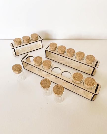 Small Wooden Propagation Station and Jars